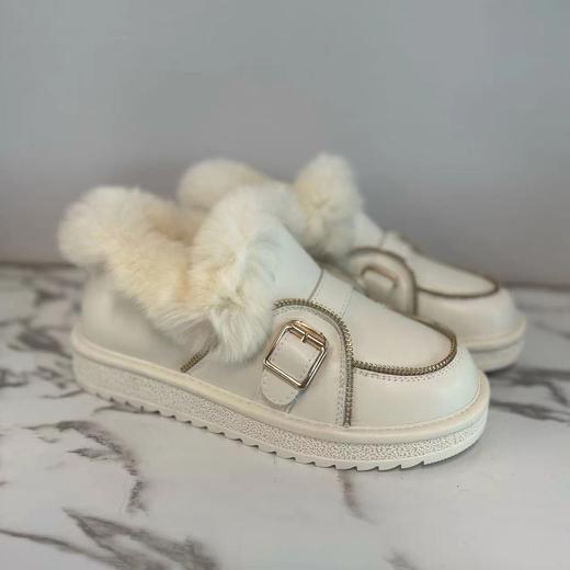 西村名物冬季新品二棉加毛豆豆鞋36411 商品图3