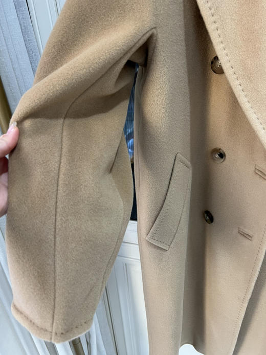 112-8 巨折 101801代工渠道 经典 厚实双排扣 长款系带大衣（带标/无退换） 商品图12