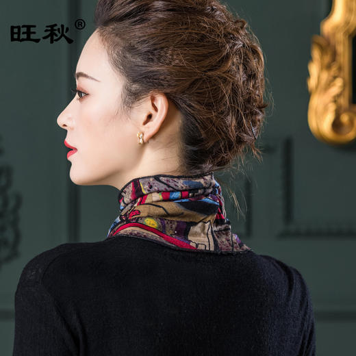 羊毛围脖，纯羊毛围巾保暖护颈防寒脖套WY-1006 商品图1