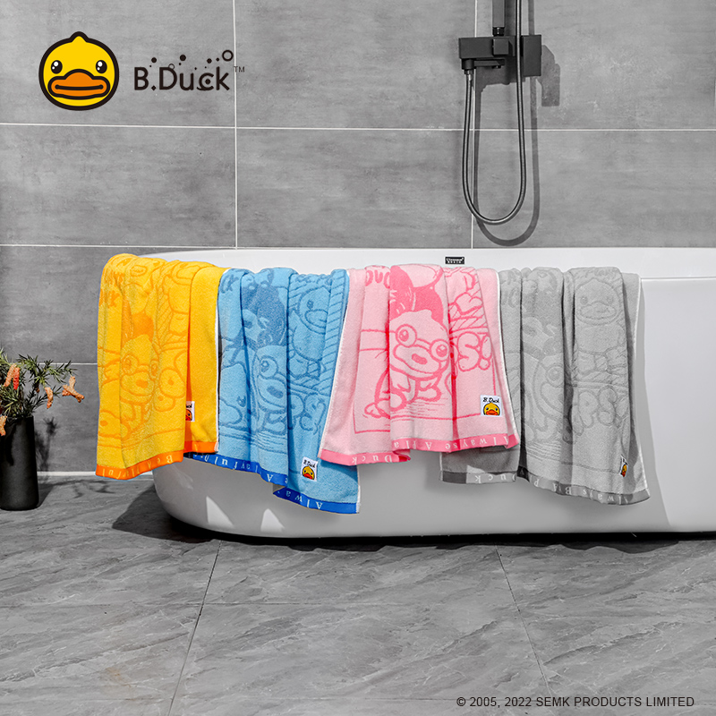 B.Duck朋友鸭浴巾  柔软亲赴  毛圈饱满  遇水不掉色