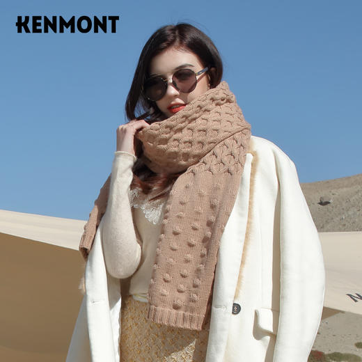 卡蒙Kenmont麻花针织围巾 商品图9