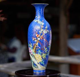 宝石蓝锦上添花玉净瓶