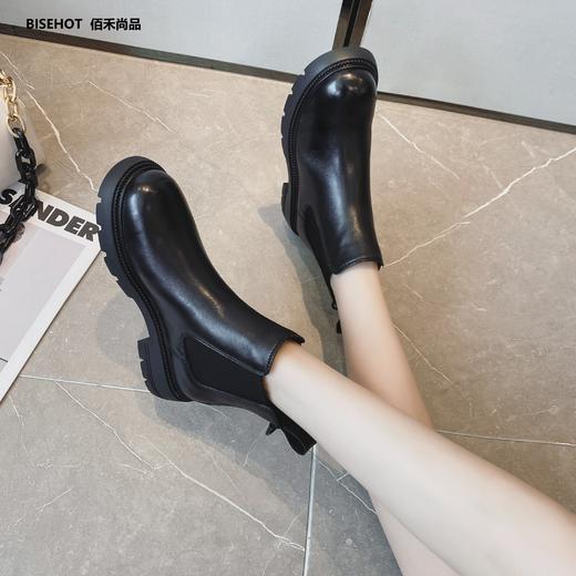 新品加绒牛皮百搭舒适矮靴936B25536 商品图2