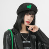 「8款配色！数码爱心贝雷帽」韩版秋冬薄款贝雷帽 复古画家帽 拍照搭配雷锋帽子配饰 商品缩略图2
