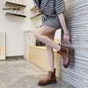 新品加绒牛皮百搭舒适矮靴936B25536 商品缩略图6