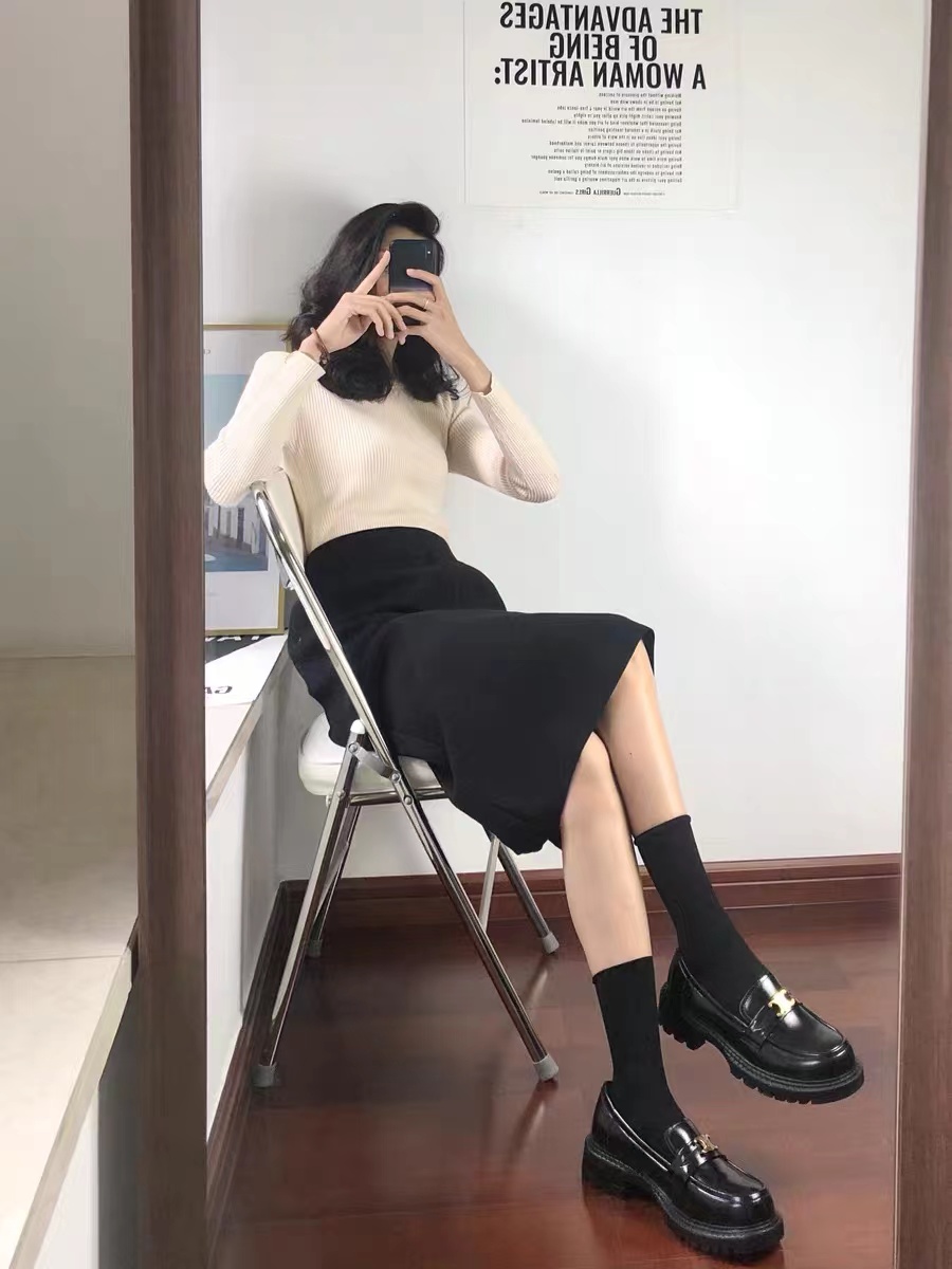 金扣乐福鞋 超纤皮+牛皮 柔软耐磨更透气