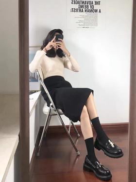 金扣乐福鞋 超纤皮+牛皮 柔软耐磨更透气
