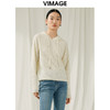 VIMAGE纬漫纪秋冬新款100%绵羊毛套头纯色连帽针织衫V1801424 商品缩略图2