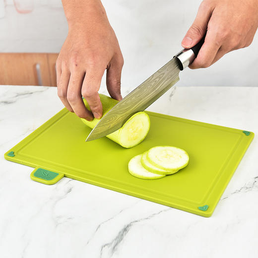 【分类菜板四件套！带底座收纳】PP塑料分类菜板 多用途砧板 厨房切肉板 家用四件套案板-QQ 商品图3