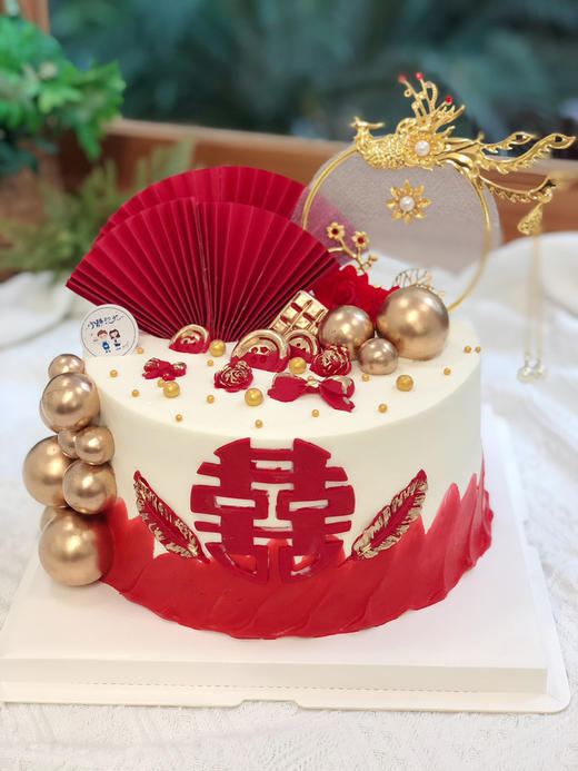 喜 订婚 奶油蛋糕 下单前请仔细阅读商品详情 商品图1