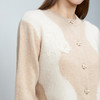 【波浪纹针织羊绒开衫】羊绒世家秋冬新品女士针织外套简约百搭直筒气质针织衫 商品缩略图1