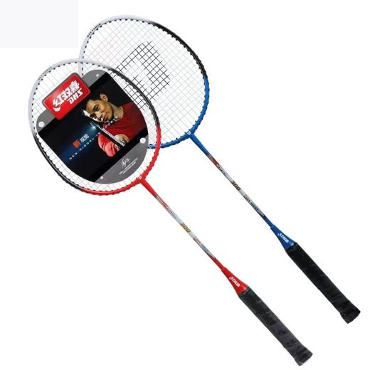 红双喜羽毛球拍300铁合金一体球拍2支初学娱乐对拍 商品图1