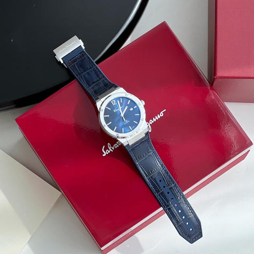 F-80 Slim系列男表-鳄鱼纹蓝色 商品图3