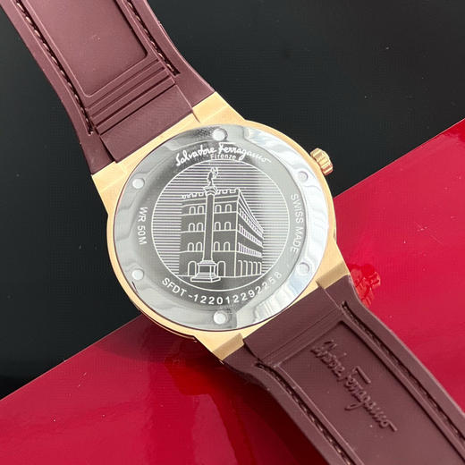 菲拉格慕F-80 Slim系列-鳄鱼纹金棕色 商品图8