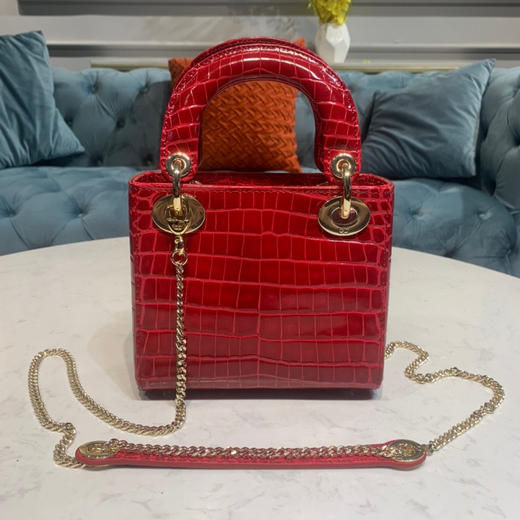 鳄鱼纹戴妃-樱桃红 商品图2