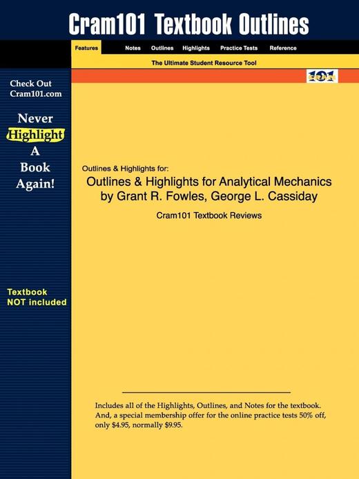 【预售 按需印刷】Outlines & Highlights for Analytical Mechanics by Grant R. Fowles  George L. Cassiday 商品图0