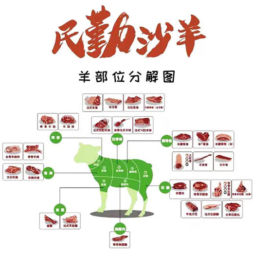 甘肃民勤沙洋【带骨肉 精切礼包 羊排】 商品图1