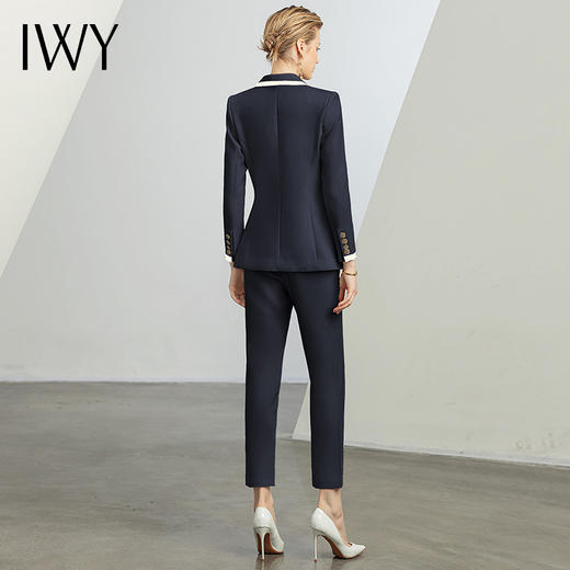 IWY/藏青色职业装气质小香风西装套装女总裁正装高端商务干练工作服CP1325 商品图4