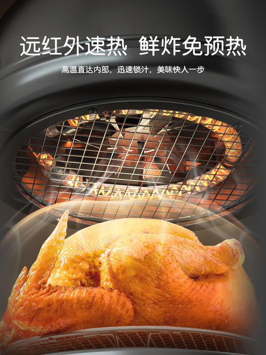 【已下架】七彩叮当 透明可视空气炸锅 多功能蒸汽玻璃空气电炸锅[福利品] 商品图4