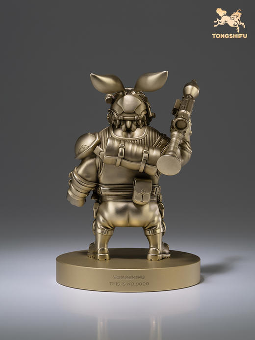 铜师傅 全铜摆件《战斗兔》家具饰品礼物礼品 兔年生肖 桌面摆件 商品图2