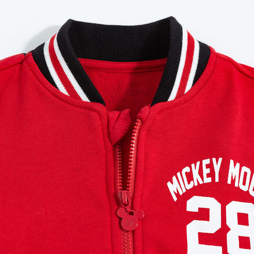 【商场同款】迪士尼童装男童棒球服活力米奇时尚红色春秋外套 商品图4