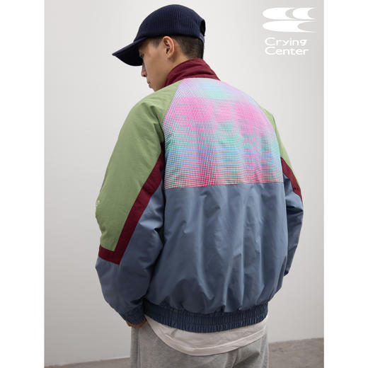 CryingCenter 美式复古撞色格子棉夹克 古着感棉服外套 哭喊中心 商品图2