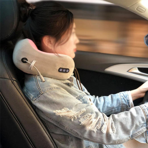 豹牌  U型颈椎按摩枕  3-5秒慢回弹记忆棉  柔软舒适  双向夹揉式深度按摩 商品图2