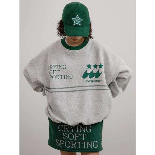 cryingcenter 彗星运动系列 棒球俱乐部宽版拼色套头卫衣 商品图1