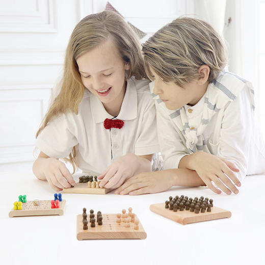 米米智玩口袋棋儿童多功能益智玩具木制迷你棋类桌游儿童生日礼物 商品图4