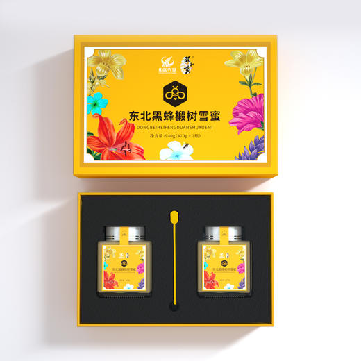 颐和贡 东北黑蜂 椴树雪蜜 纯蜂蜜 470g/瓶 多规格 商品图3
