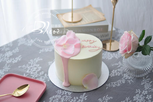动物性淡奶油系列（花瓣）英国进口纯动物奶油生日蛋糕0160【加高款】 商品图3