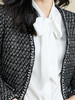 米思阳2026春季新款时尚气质直筒短外套黑白色长袖开衫外搭女3221 商品缩略图4