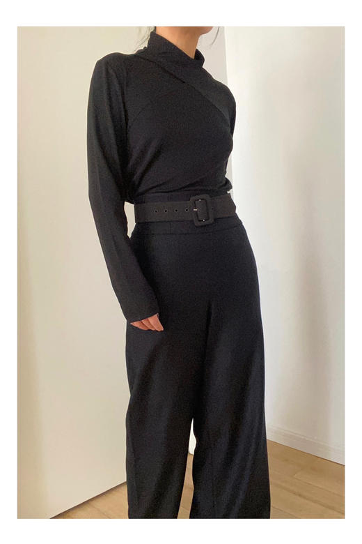 LCM｜Brave Knight Pants [羊毛阔腿裤 黑 ] 商品图0