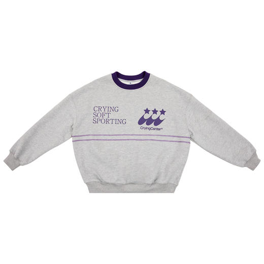 cryingcenter 彗星运动系列 棒球俱乐部宽版拼色套头卫衣 商品图4
