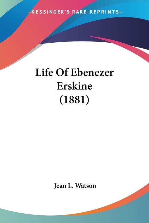 【预售 按需印刷】Life Of Ebenezer Erskine (1881) 商品图0