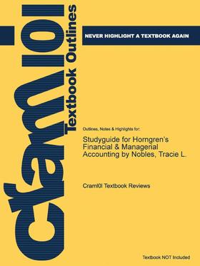 【预售 按需印刷】Studyguide for Horngren s Financial & Managerial Accounting by Nobles  Tracie L.