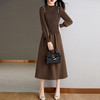 LJY- XM113 2022年冬季时尚潮流新款气质毛衣中长款修身连衣裙 商品缩略图3