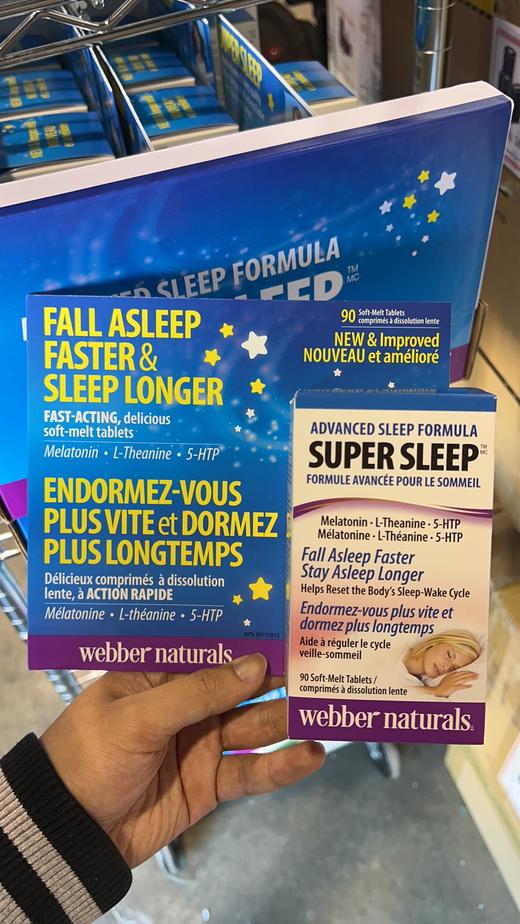 特价！Webber 超级睡眠宝褪黑素Super Sleep（90粒/瓶 褪黑素含量2.5mg）温哥华直邮 商品图1