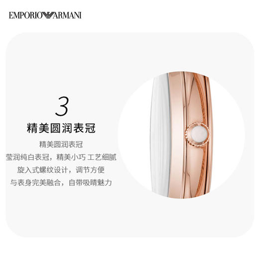 积分换购 | EmporioArmani\阿玛尼 满天星玫瑰金钢制表带镶钻石英女表AR11244[福利品] 商品图2