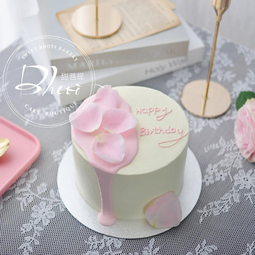 动物性淡奶油系列（花瓣）英国进口纯动物奶油生日蛋糕0160【加高款】 商品图0