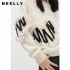 NEELLY纳俪商场同款气质V领针织衫女宽松慵懒感毛衣设计感套头衫N22103A01073 商品缩略图2