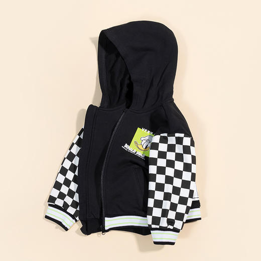 【商场同款】
迪士尼童装男童外套简约唐老鸭格子连帽上衣 商品图4
