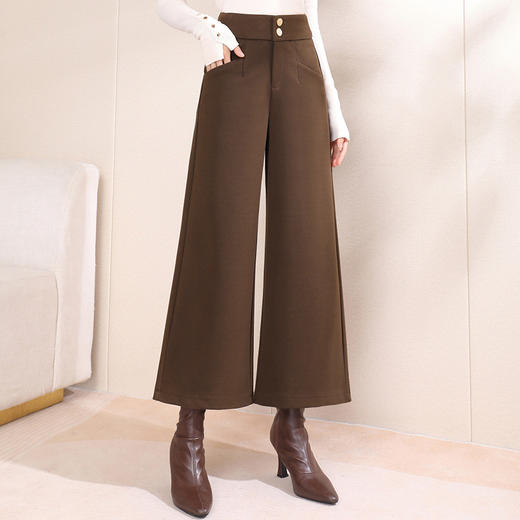 时尚垂感九分阔腿裤高腰宽松显瘦减龄休闲裤子  PXSJ5061 商品图3