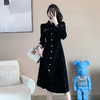 奢姿2024秋冬新款大码女装时尚气质法式连衣裙胖妹妹单排多扣裙子9923852325 商品缩略图2