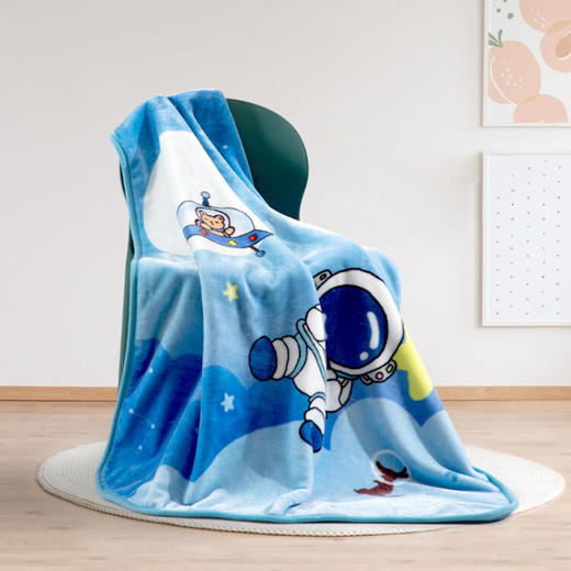水星家纺 梦幻星空法兰绒毯  100cm×140cm 122978 商品图1
