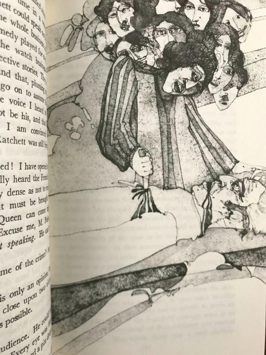 阿加莎·克里斯蒂《东方快车谋杀案/谋杀启事》 约6幅插图 复古仿皮精装32开（剩余一册泛黄如需联系客服） 商品图5