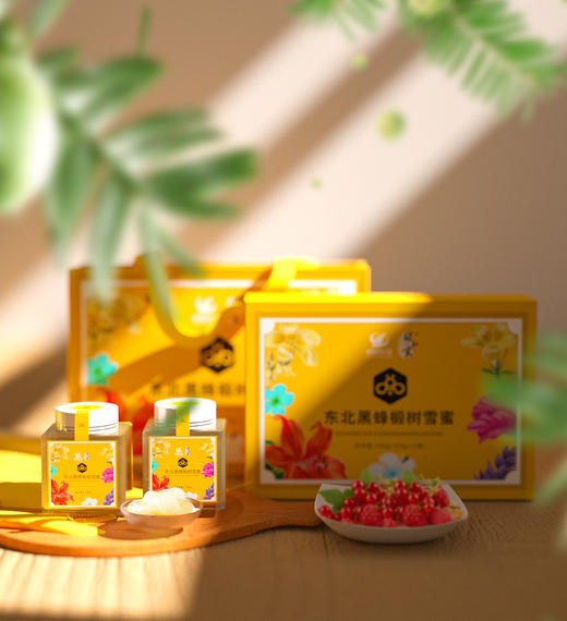 颐和贡 东北黑蜂 椴树雪蜜 纯蜂蜜 470g/瓶 多规格 商品图4