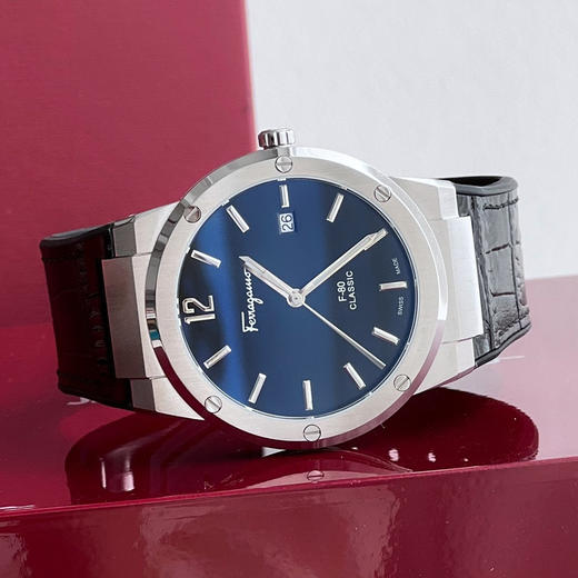 菲拉格慕F-80 Slim系列男表-鳄鱼纹黑色 商品图3