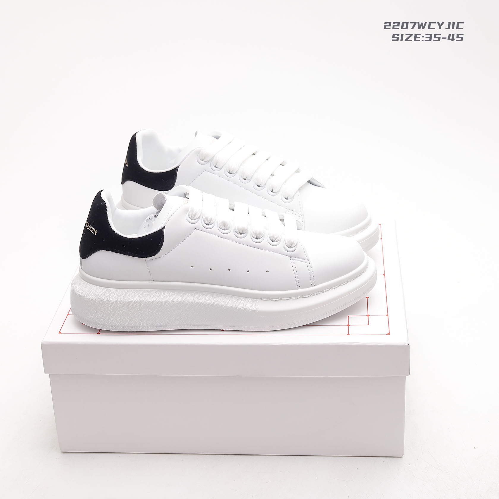 麦昆小白鞋袁姗姗同款男女鞋