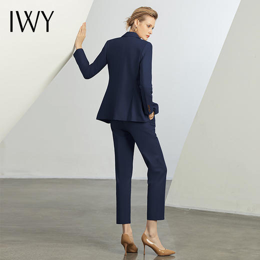 IWY/藏青色正装女职场套装夏季工作服气质干练西装套装女总裁马甲三件套裤CPM1486 商品图4